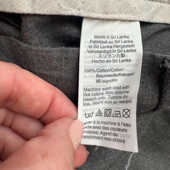 J Crew Thompson Tapered Mens Gray Pants 36x30 Cotton Sharkskin Work Flat Front - Picture 5 of 9